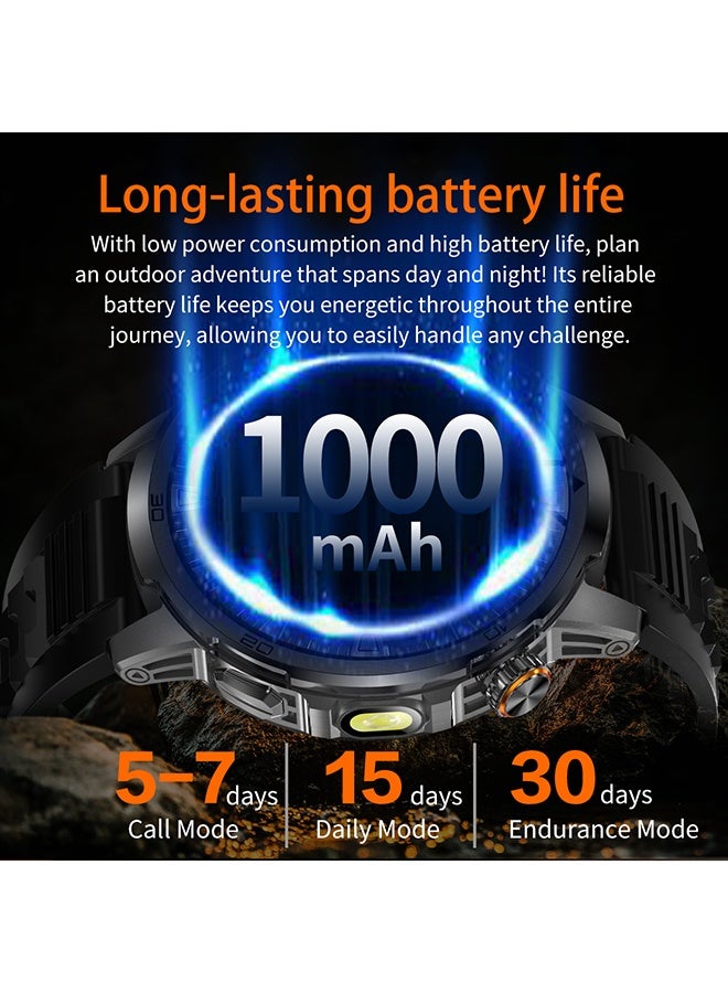 RollsTimi  Smart Watches for Men, 1.85" Smartwatch with 1000 mAh Battery LED Flashlight Sleep Monitor, Answer/Make Calls Fitness Watch for Android/iPhone - Image 4