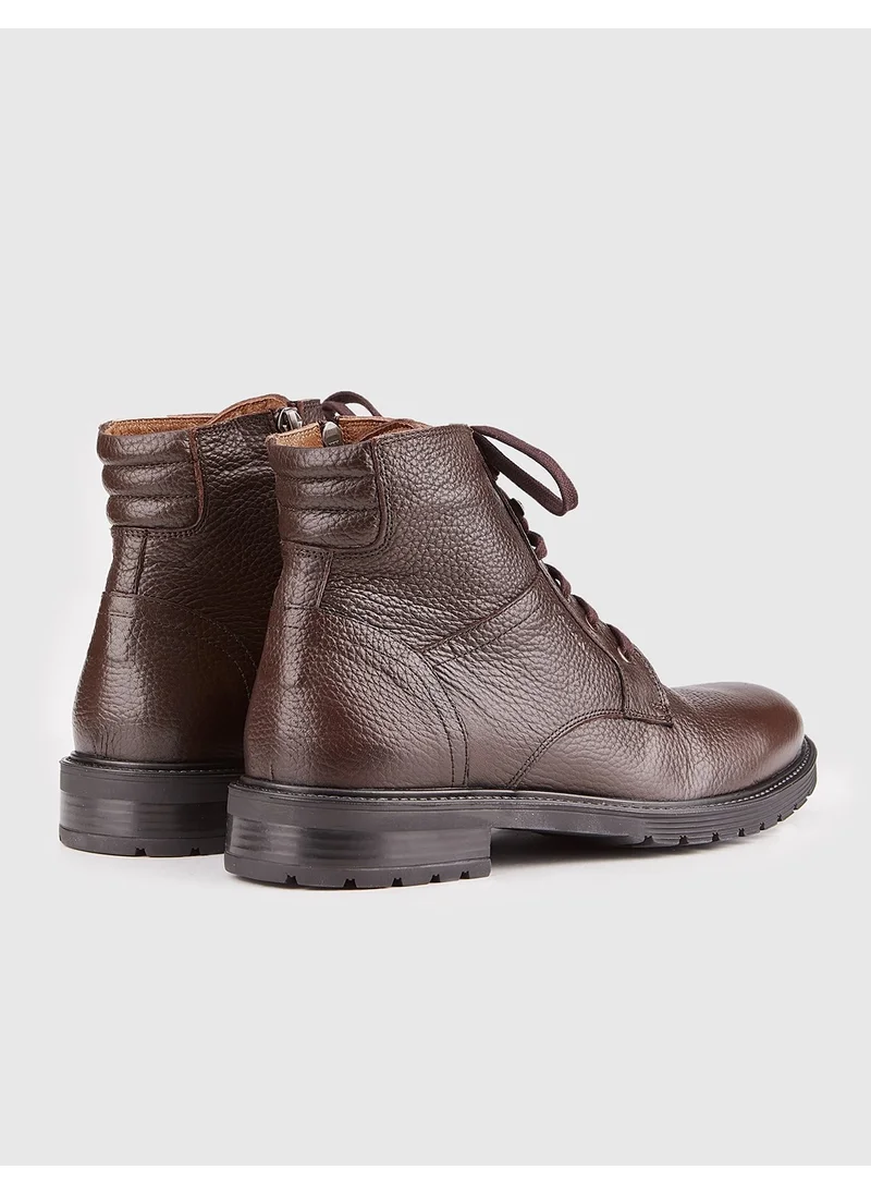 Cabani Leather Brown Lace-Up Men's Casual Boots