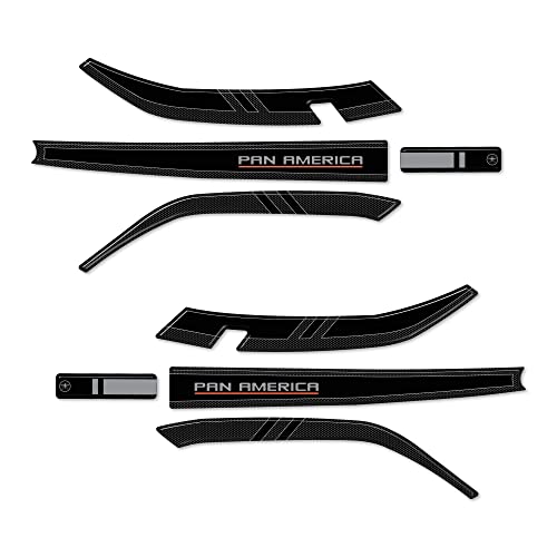 labelbike 3D Stickers Motorcycle Handguards Protection and Decoration in Resin Compatible with Harley Davidson Pan America 20202022 Color Carbon Black - Image 3