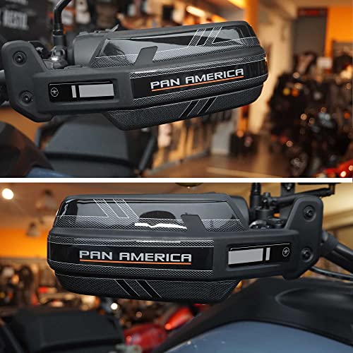 labelbike 3D Stickers Motorcycle Handguards Protection and Decoration in Resin Compatible with Harley Davidson Pan America 20202022 Color Carbon Black - Image 1
