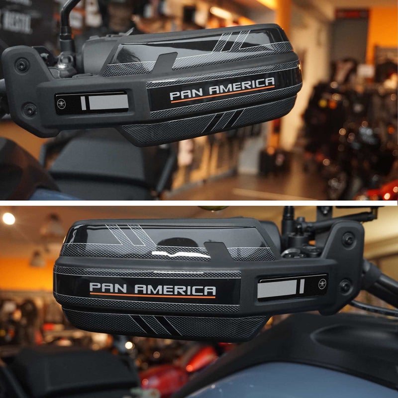 labelbike 3D Stickers Motorcycle Handguards Protection and Decoration in Resin Compatible with Harley Davidson Pan America 20202022 Color Carbon Black - Image 2