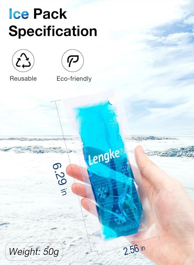 LengKe عبوة ثلج لينجكي لحافظة تبريد الأنسولين للسفر - عبوة ثلج معتمدة من إدارة أمن النقل الأمريكية لحافظة سفر مرضى السكري، عبوة ثلج صغيرة - عبوات ثلج صغيرة قابلة لإعادة الاستخدام (عبوة من قطعتين) - Image 2