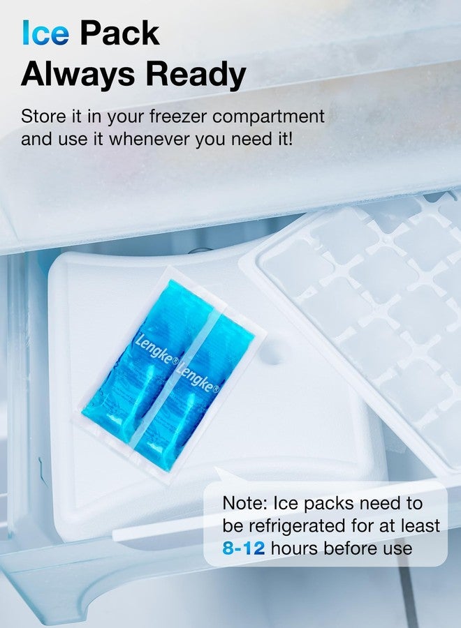 LengKe عبوة ثلج لينجكي لحافظة تبريد الأنسولين للسفر - عبوة ثلج معتمدة من إدارة أمن النقل الأمريكية لحافظة سفر مرضى السكري، عبوة ثلج صغيرة - عبوات ثلج صغيرة قابلة لإعادة الاستخدام (عبوة من قطعتين) - Image 4