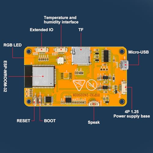 MakerHawk 2.8" ESP32 Development Board WiFi Bluetooth ESP32-2432S028R Dual-core 240x320 Smart LCD Display TFT Module Touch Screen for Arduino IDE IoT - Image 3