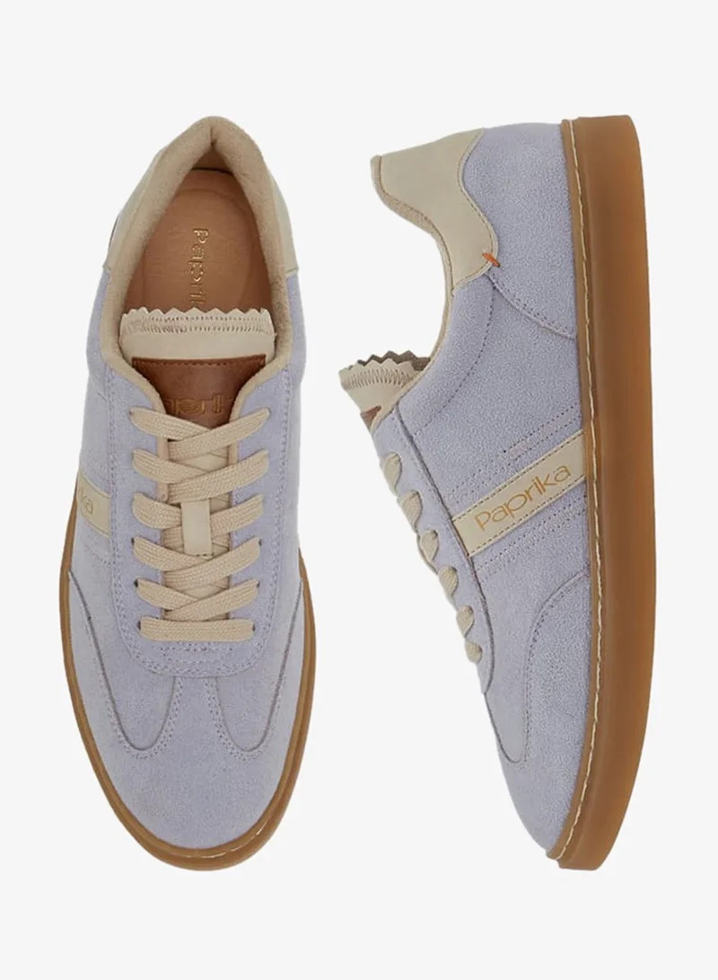 بابريكا حذاء رياضي نسائي للكاحل بألواح وإغلاق برباط