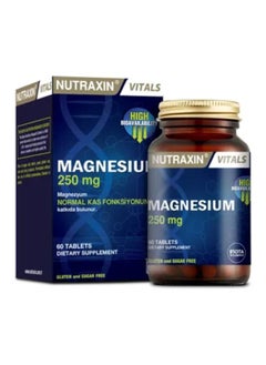 NUTRAXIN Nutraxin Magnesium Citrate Supports Muscle, Bone & Nervous System 250Mg 60 Vegan Tablets  - Image 1