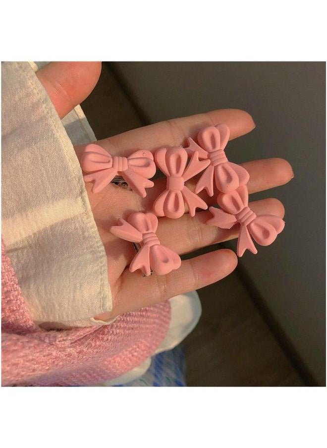 NIBEMINENT Pink Girly Peach Hair Clip Sweet Camellia Bow Headpiece3360 bow tie 3360 