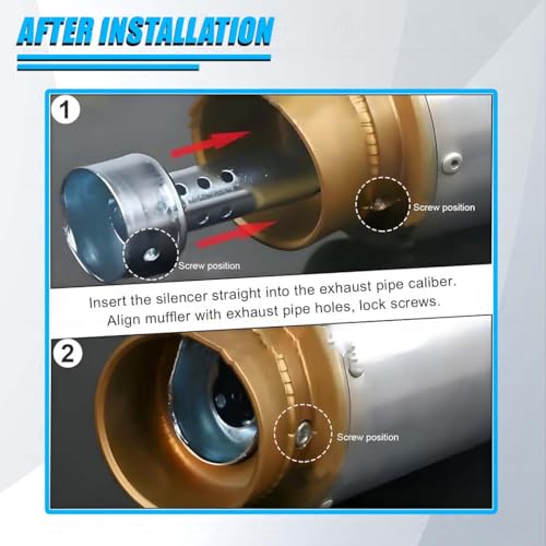 MOTO GENIUS Motorcycle Stainless Steel Universal Exhaust DB Killer | 51mm Silencer Muffler for Enhanced Performance (Funnel Shape) - Image 5