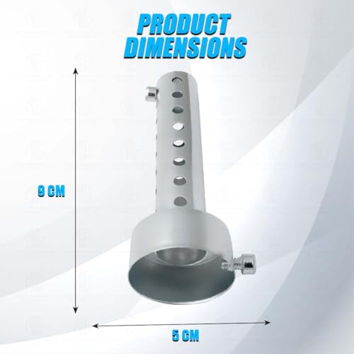 MOTO GENIUS Motorcycle Stainless Steel Universal Exhaust DB Killer | 51mm Silencer Muffler for Enhanced Performance (Funnel Shape) - Image 4