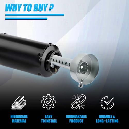 MOTO GENIUS Motorcycle Stainless Steel Universal Exhaust DB Killer | 51mm Silencer Muffler for Enhanced Performance (Funnel Shape) - Image 3
