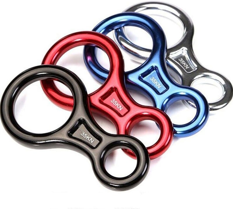 CdyBox 35KN Super 8 Belay Device Titan Figure 8 Descender for Climbing Rigging Plate Downhill Heavy Duty Equipment - Image 2