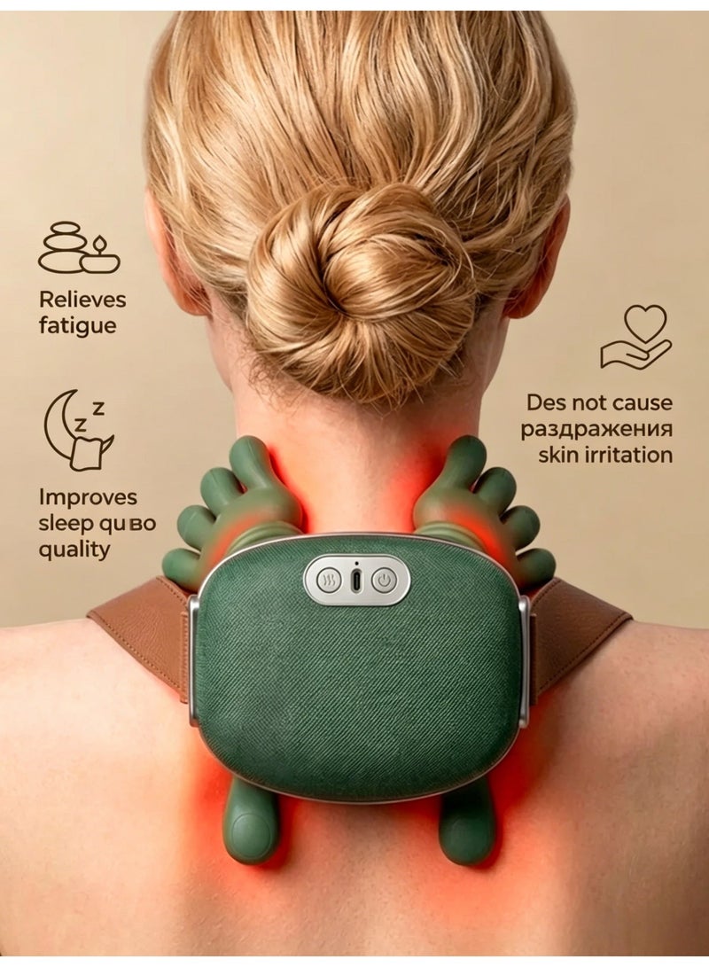 Ump Portable Neck Massager, Back Shoulder Massager, Shiatsu Massager,Rechargeable, with Heat, 3 Speed Levels,4D Deep Tissue Shiatsu Kneading Massager, Pain Relief,Relax Muscles, Electric Muscle Relaxation Pain Relief, for Home,Office,Car, Gifts for Men Women - Image 5