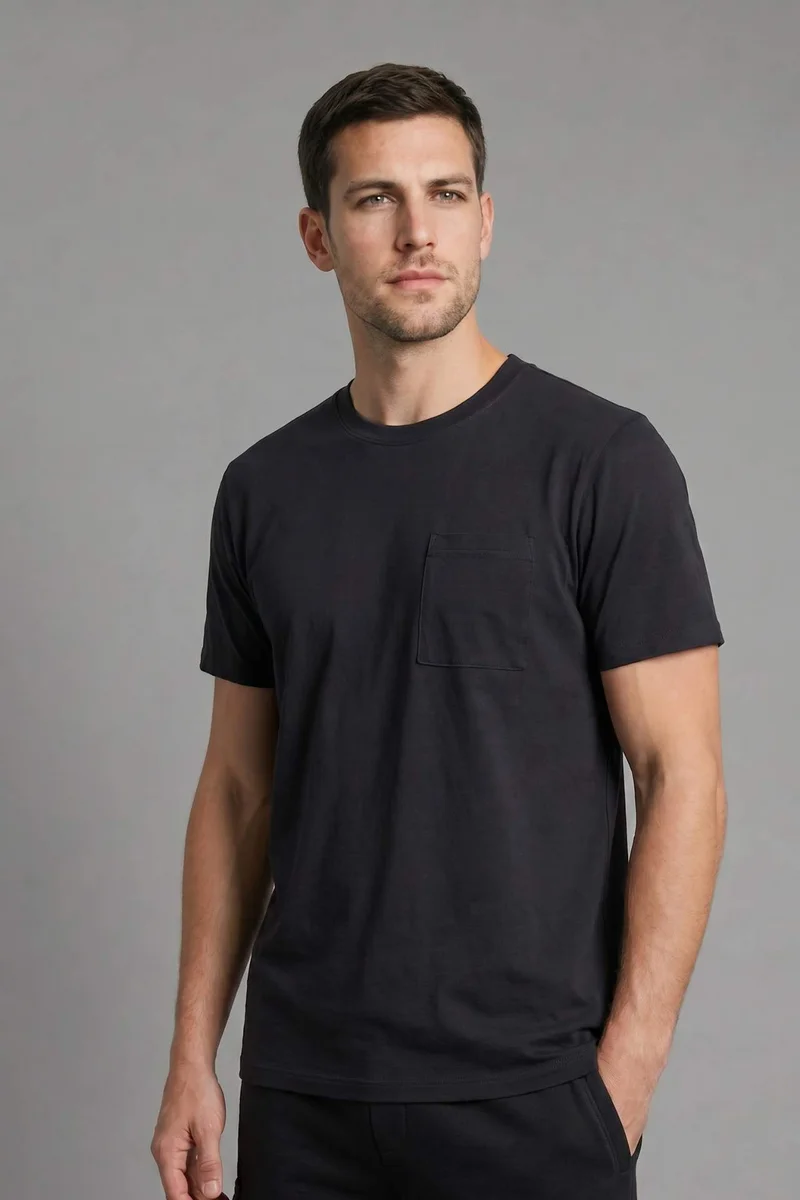 ديفاكتو Regular Fit Crew Neck Short Sleeve T-Shirt