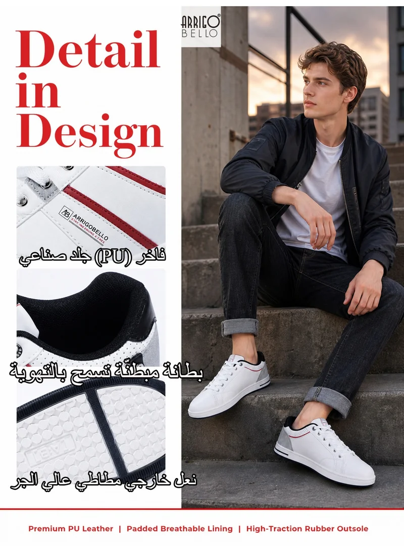 ARRIGO BELLO A1002-18 ARRIGO BELLO Men's Casual Low Top Sneakers Durable Leather Comfy Shoes for Daily Wear for Men | Best Price UAE