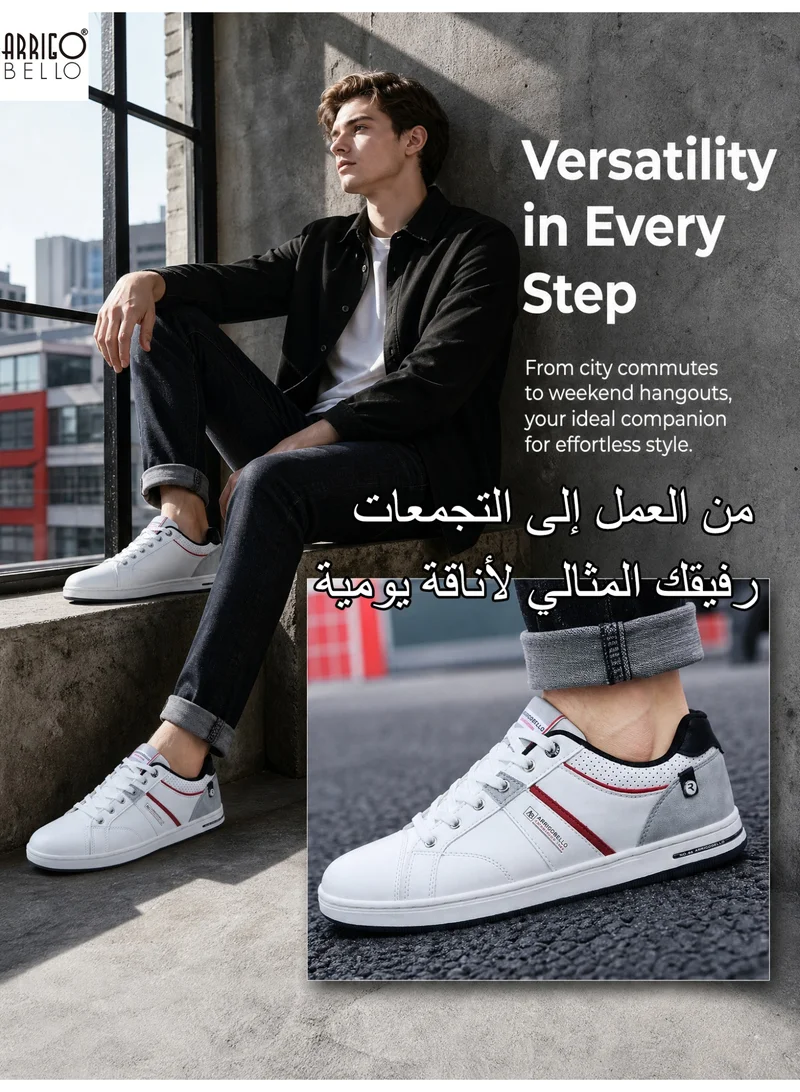 ARRIGO BELLO A1002-18 ARRIGO BELLO Men's Casual Low Top Sneakers Durable Leather Comfy Shoes for Daily Wear for Men | Best Price UAE