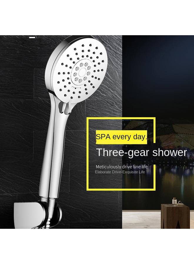 Bluejw Three-speed Double-sided Electroplating Air Injection Pressurized Shower Head ABS Pressurized Hand-held Top Spray Shower Suit - Image 3