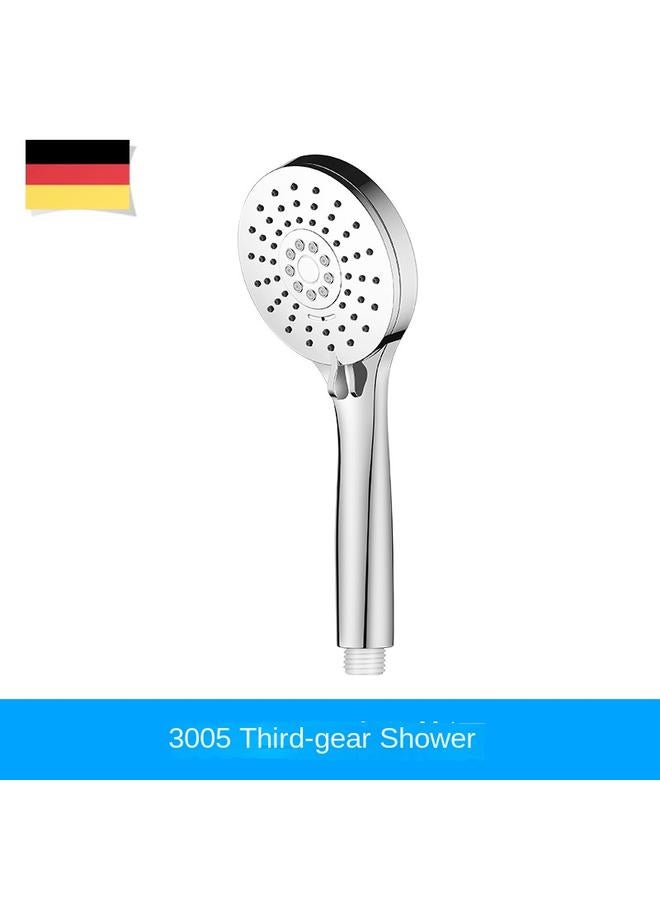 Bluejw Three-speed Double-sided Electroplating Air Injection Pressurized Shower Head ABS Pressurized Hand-held Top Spray Shower Suit - Image 1