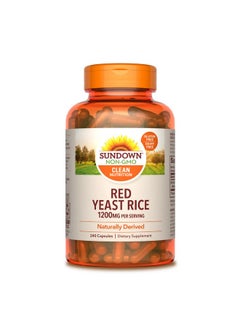 Sundown Red Yeast Rice 1200 Mg Capsules (240 Count) Naturally Derived Gluten Free Dairy Free Nongmoˆ Free Of Gluten Dairy Artificial Flavors (Packaging May Vary)  - Image 2
