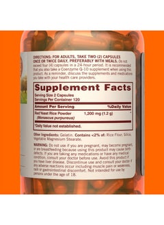Sundown Red Yeast Rice 1200 Mg Capsules (240 Count) Naturally Derived Gluten Free Dairy Free Nongmoˆ Free Of Gluten Dairy Artificial Flavors (Packaging May Vary)  - Image 4