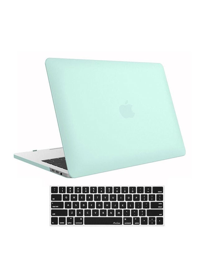 NIBEMINENT Hard Shell Case With Keyboard Skin For Macbook Pro 13 Inch Green - Image 4