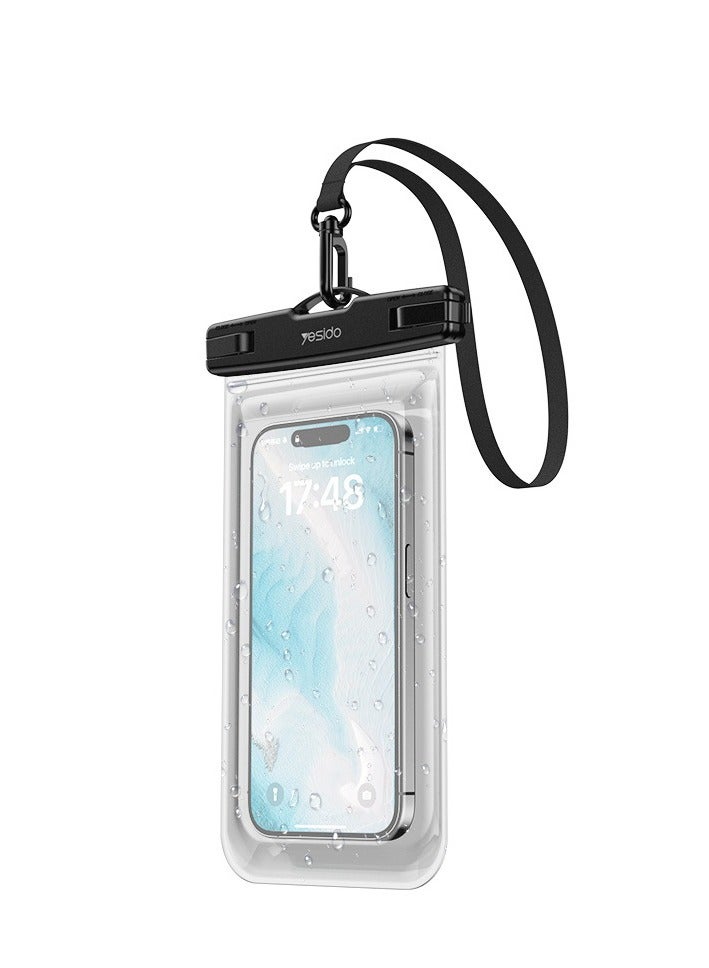 يسيدو حقيبة هاتف عائمة مقاومة للماء لهاتف iPhone 16 15 Pro Max XS Max، Samsung S24 S23 Ultra للهواتف الكبيرة حتى 6.8 بوصة، غلاف هاتف عائم مقاوم للماء IPX8 مع حبل قابل للتعديل [حبل قابل للتعديل] - Image 1