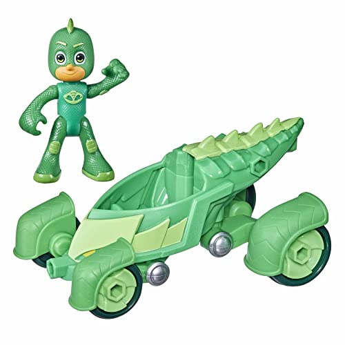 PJMASKS PJ Masks Gekko-Mobile Preschool Toy, Gekko Car with Gekko Action Figure for Kids Ages 3 and Up, Green - Image 2