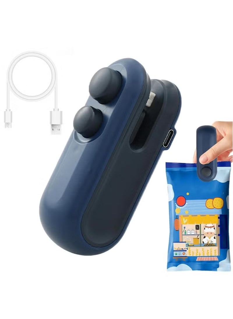 Mini Bag Sealer, Handheld Heat Vacuum Sealer, 2 in 1 Sealer and Cutter, Portable Resealer Machine for Plastic Bags Food Storage Snacks Freshness  - Image 3
