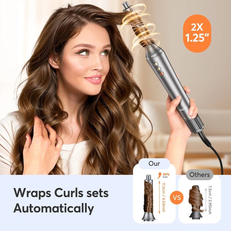 بوبكال جهاز تصفيف شعر متعدد Bopcal 5 In 1 Hair Dryer Hot Air Comb Electric Curling Iron 1200W High Speed Blower Multifunctional Styling Tools Hairdryer - Image 5