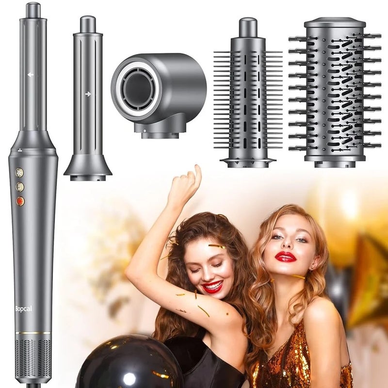 بوبكال جهاز تصفيف شعر متعدد Bopcal 5 In 1 Hair Dryer Hot Air Comb Electric Curling Iron 1200W High Speed Blower Multifunctional Styling Tools Hairdryer - Image 2