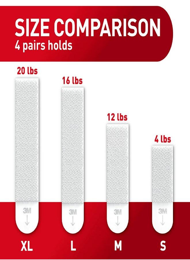 Command Command Large Picture Hanging Adhesive Tapes, Damage Free Hanging Picture Adhesive Tapes, No Tools Wall Hanging Strips for Living Spaces, 4 White Adhesive Strip Pairs  - Image 2