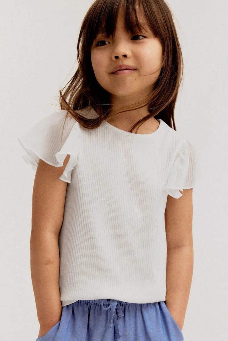 H&M Chiffon-sleeve top