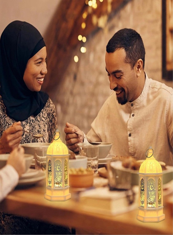 فوانيس ليفناتي الرمضانية، أضواء رمضانية صغيرة، هدايا رمضانية وعيدية، زينة عيد مبارك، زينة رمضانية للمنزل والحفلات والطاولات والنوافذ (عبوة من قطعتين) - Image 2