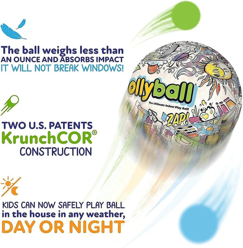 Ollyball - The Ultimate Indoor Play Ball for Kids and Parents Two Pack - Image 4