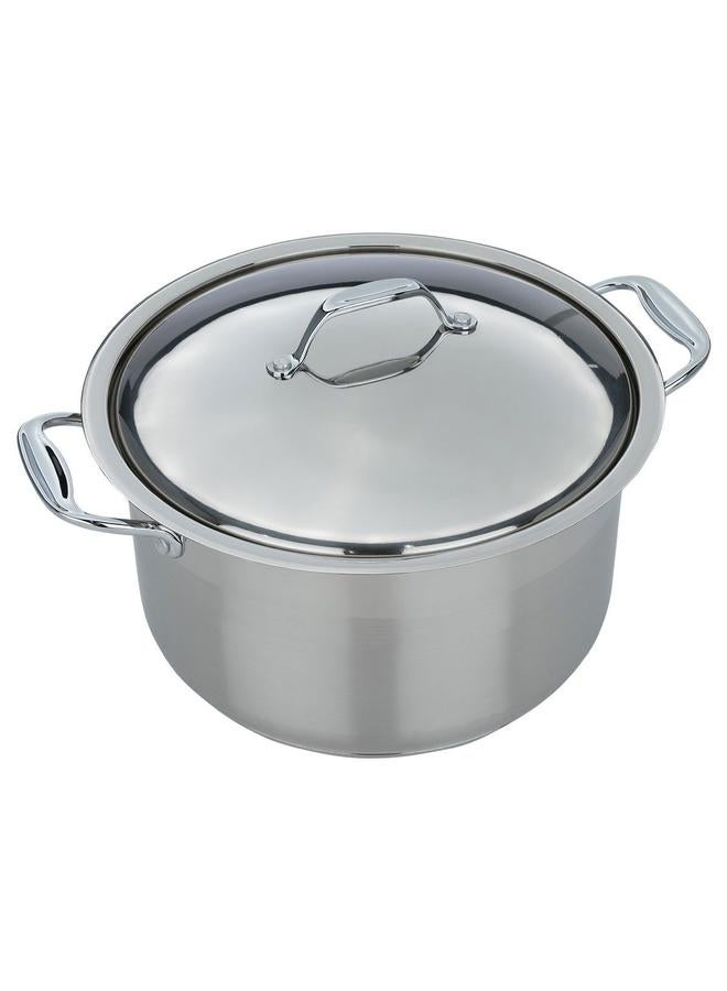 Rocky Steel Pot 28 Cm With Silicone Handle Silver - Image 2