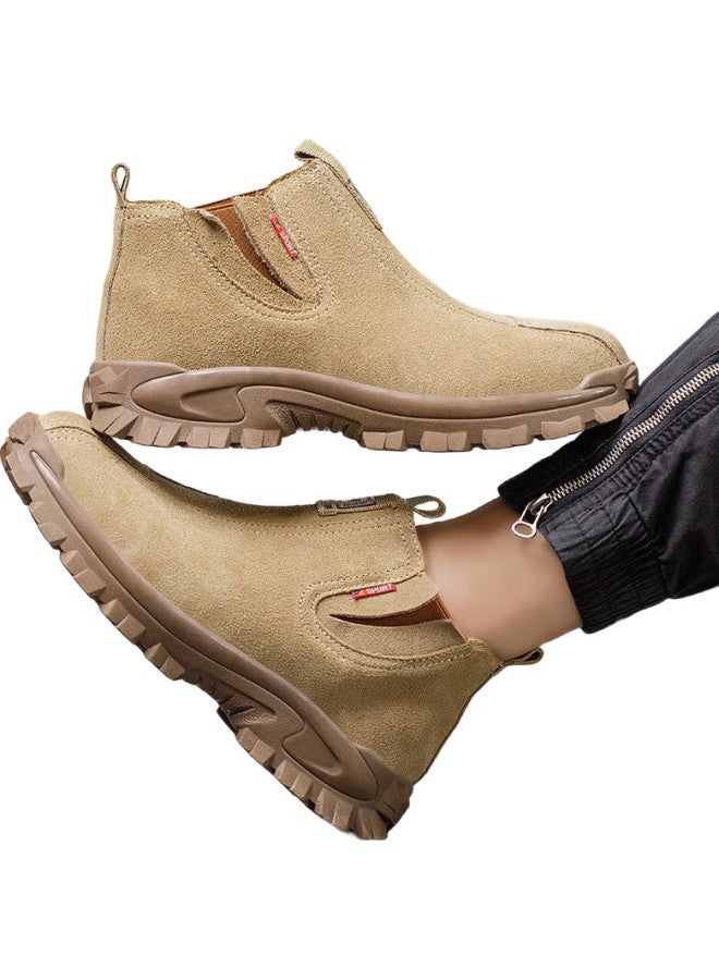 Old housekeeper Lao Guanjia Welder Safety Shoes Men Breathable Steel Toe Cap Anti-Smashing Anti-Piercing Electric Welding High Temperature Resistant Safety Work Shoes Size 43 - Image 3