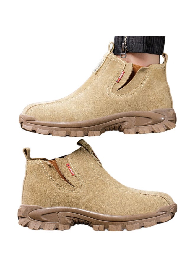 Old housekeeper Lao Guanjia Welder Safety Shoes Men Breathable Steel Toe Cap Anti-Smashing Anti-Piercing Electric Welding High Temperature Resistant Safety Work Shoes Size 43 - Image 1