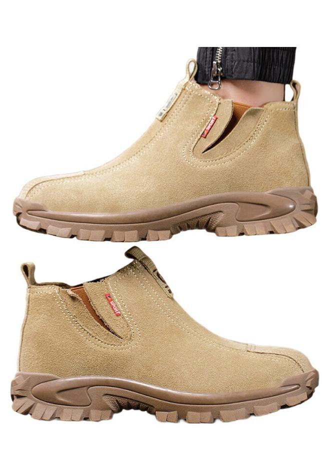 Old housekeeper Lao Guanjia Welder Safety Shoes Men Breathable Steel Toe Cap Anti-Smashing Anti-Piercing Electric Welding High Temperature Resistant Safety Work Shoes Size 43 - Image 1