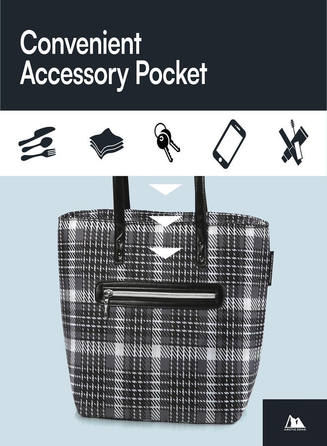 Arctic Zone Bennet Insulated Lunch Tote Bag for Women - Lunch Box Cooler Tote Bag - Glen Plaid - Image 2