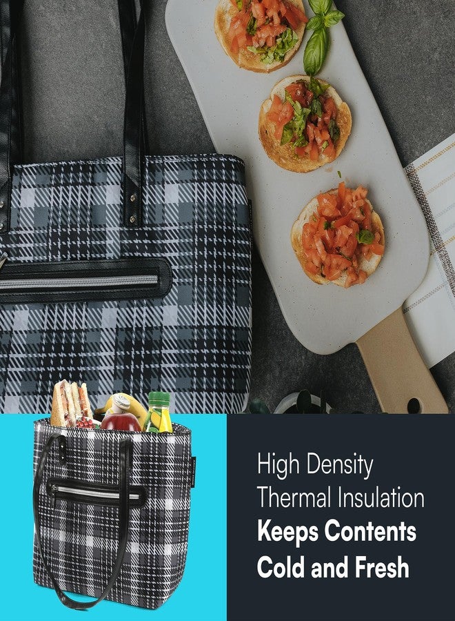 Arctic Zone Bennet Insulated Lunch Tote Bag for Women - Lunch Box Cooler Tote Bag - Glen Plaid - Image 5