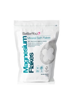 BetterYou BetterYou Magnesium Mineral Bath Flakes - Mineral Bath Salts with Magnesium Chloride - Foot Bath or Body Bath Soak - Safe On Sensitive Skin - 2.3 lb 