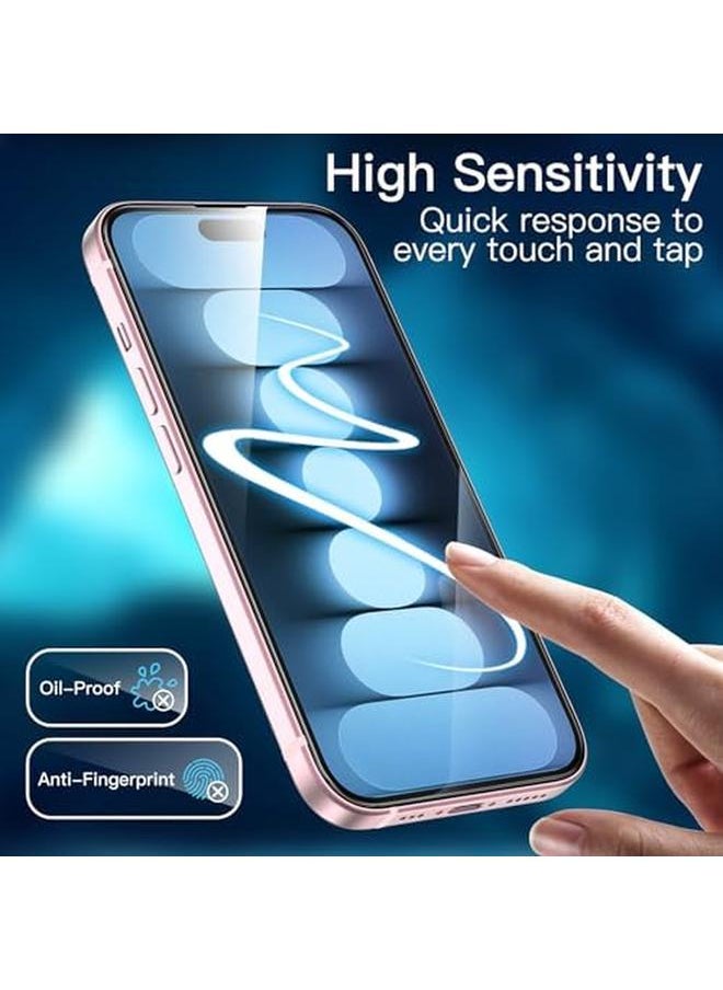 Jetech - Full Coverage Screen Protector For Iphone 15 6.1 Inch, 10 Second Super Easy Installation With One Step Alignment Tray, Bubble Free Tempered Glass Film, Hd Clear, 2 Pack - Image 1