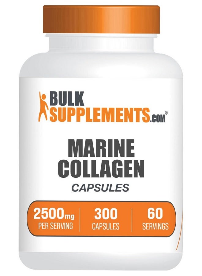 بالك سابلمنتس كبسولات الكولاجين البحري من BulkSupplements.com - مكمل الكولاجين، كبسولات ببتيدات الكولاجين، حبوب الكولاجين البحري - خالية من الجلوتين، 5 كبسولات لكل وجبة، إمداد لمدة 60 يومًا، 300 كبسولة  - Image 1