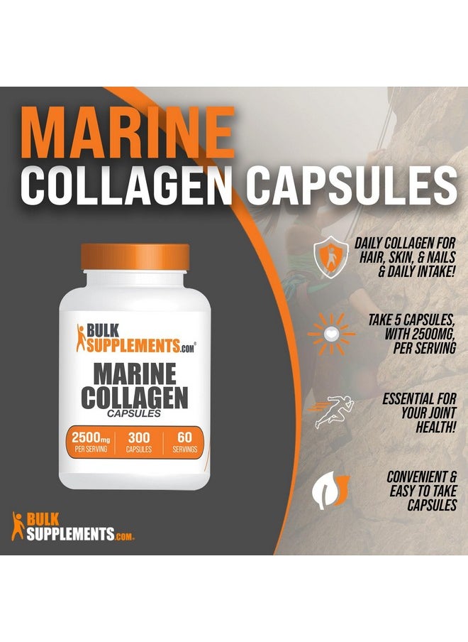 بالك سابلمنتس كبسولات الكولاجين البحري من BulkSupplements.com - مكمل الكولاجين، كبسولات ببتيدات الكولاجين، حبوب الكولاجين البحري - خالية من الجلوتين، 5 كبسولات لكل وجبة، إمداد لمدة 60 يومًا، 300 كبسولة  - Image 3