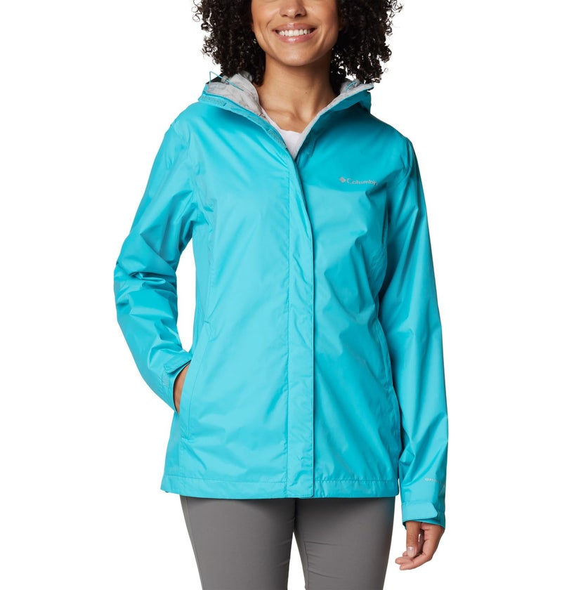 Columbia Womens Arcadia II Waterproof Rain Jacket Geyser Medium