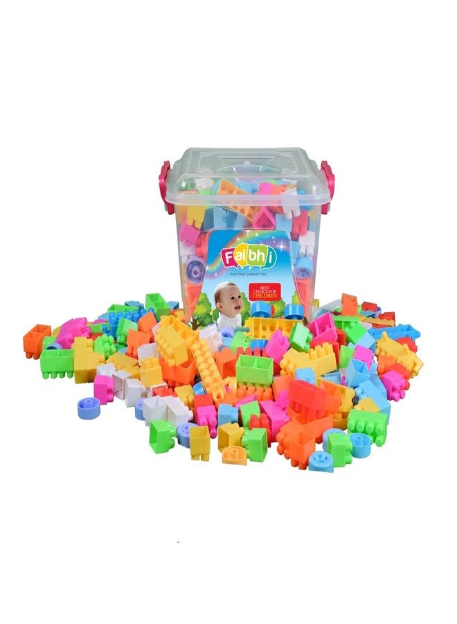 FAIBHI Building Block Set with Storage Container. Entertaining|Educational & Innovative Learning Toy for Kids| Puzzle Shape Assembly | Colorful Toy Set for Children of +3 Years. (Medium Block_125 pcs) - Image 4