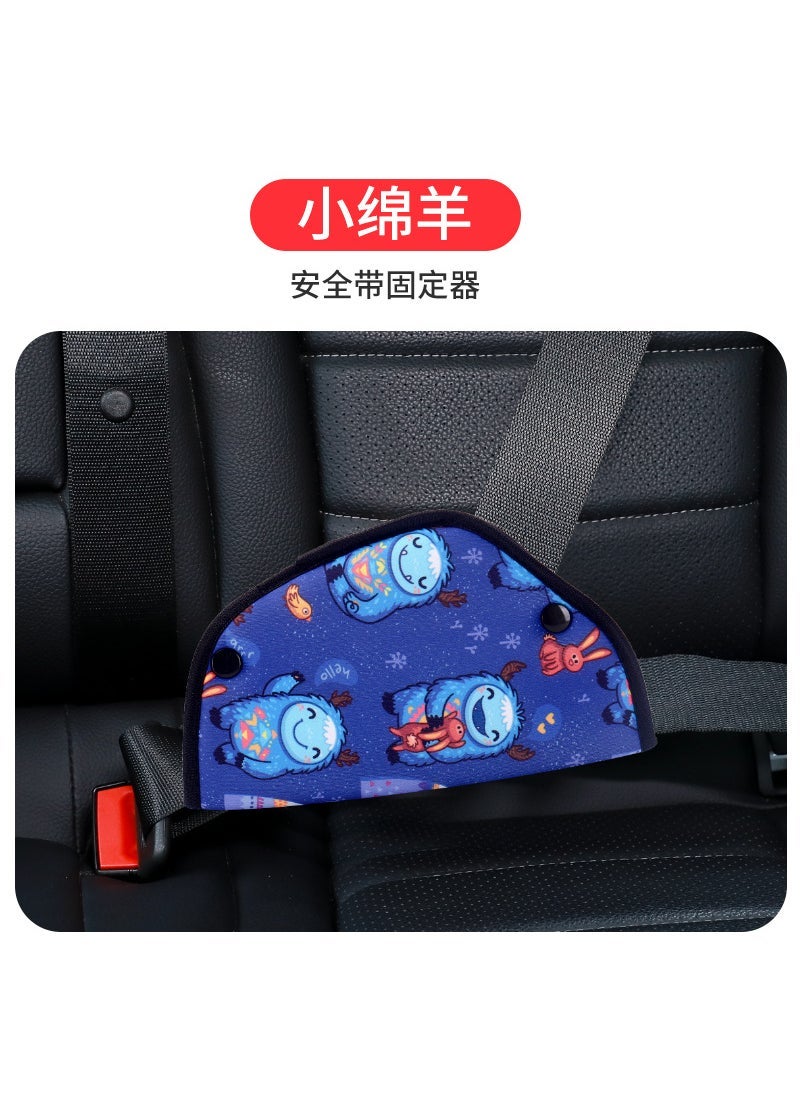 Generic Child seat belt adjustment retainer anti-collar car seat special safety belt shoulder guard auxiliary strap Small sheep two-button fixer