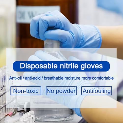 adbeni Nitrile Gloves | Food Handling | Disposable | Powder Free | Premium | Medical Examination, Kitchen, Cleaning, Cooking, Salon, Spa, Gardening, Travel, Grooming | Soft & Comfortable | Pack of 25 - Image 3