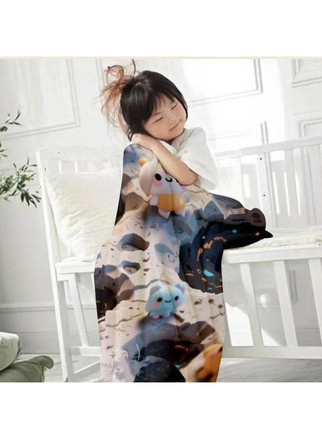 general Children's or student cartoon flannel thin blanket (warm and comfortable, suitable for sleep, games) 100cm*150cm - Image 3