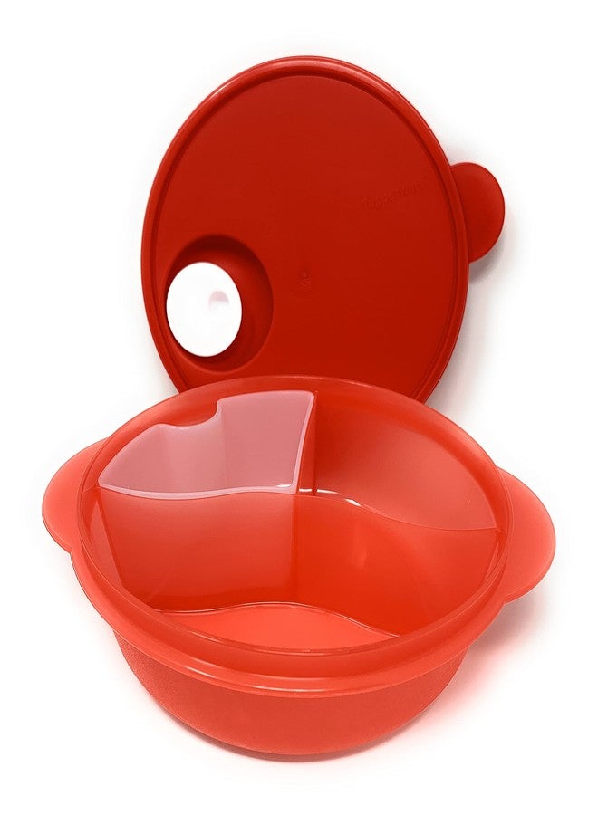 توبروير وعاء مقسم أحمر اللون من تابروير كريستال ويف، مناسب للميكروويف - Image 2