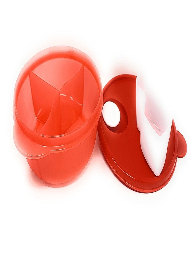 توبروير وعاء مقسم أحمر اللون من تابروير كريستال ويف، مناسب للميكروويف - Image 4